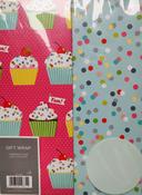 Hallmark Gift Wrap Cupcakes Themed 2 sheets &amp;amp; 2 Tags 25474605 - bizpost.ie