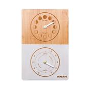 Bulldog Tide Clock Bamboo Double Dial