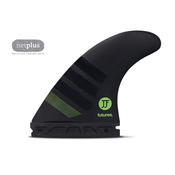 Futures Medium John John Florence Alpha Carbon Thruster Surfboard Fin - Black Green