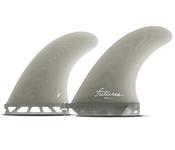 Futures Mid 2+1 Two Plus One Set Fibreglass Fin Smoke