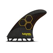 Futures Large AM2 Techflex Thruster Surfboard Fin - Black Orange image