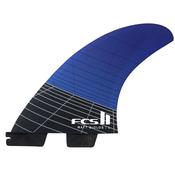 FCS II Medium MB Matt Biolas PCC Carbon + Aircore Five Tri Quad Surfboard Fins - Red Blue