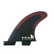 FCS II Medium Pyzel PC Performance Core Aircore Quad Rear Surfboard Fins - Black Shiraz