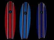 Black Sheep Surf Co 5'8 Softboard Fish Junior Surfboard Navy Red Blue image