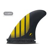Futures Small P4 Alpha Carbon Thruster Surfboard Fin - Black Yellow