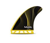 Futures Medium P6 Pivot Legacy Series Honeycomb Thruster Surfboard Fin - Burgundy Black Yellow