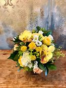 Flower Arrangement in shades of Yellows, Whites and Peaches - Classic (As Displayed) image