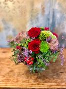 Orchids and Red Roses Flower Arrangement - Grande image