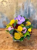 Yellow and Purple Flower Arrangement