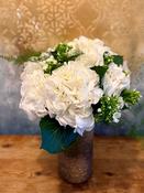 White Hydrangea Flowers in Vase - Classic (As Displayed) image