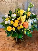 Flower Bouquet in Shades of Yellows, Whites and Peaches