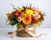 Autumn Splendour Hat Box Arrangement
