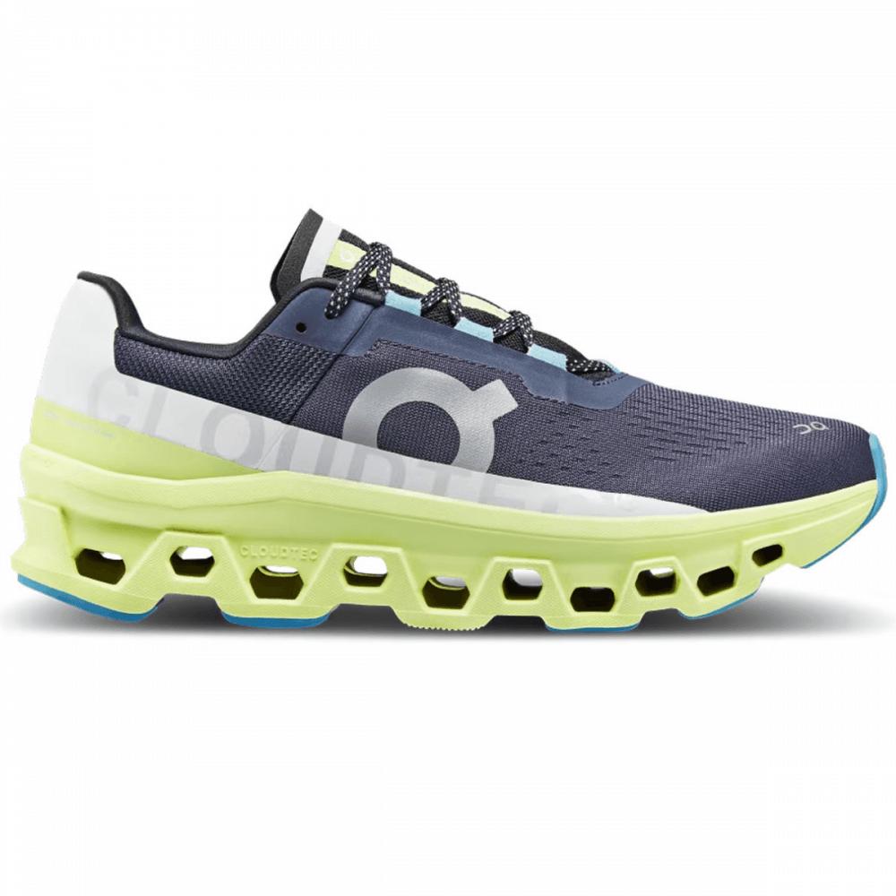 ON Running Mens Cloudmonster Running Shoes Navy Green in Donegal