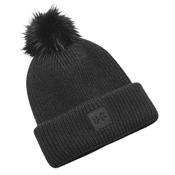 Womens UA Halftime Ribbed Pom Beanie Black image