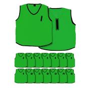Mesh Numbered 1 - 15 Training Bib Pack Green
