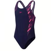 Girls HyperBoom Splice Muscleback Swimsuit Navy image