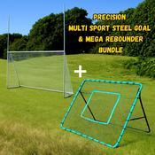 Multi Sport Steel Goal &amp;amp; PLAY Mega Rebounder Bundle