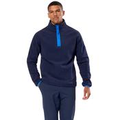 Mens Half Zip Navy Polar Fleece