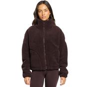 Womens Industry Fleece High Collar Jacket in Mocha Bean image