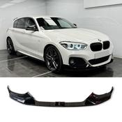 Gloss Black Front Splitter for BMW 1 Series F20 (2015-2019) M Sport — Body-Styling-Ireland