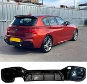 Carbon Look Rear Diffuser for BMW 1 Series F20 (2015-2019) M Sport Dual Exit Left — Body-Styling-Ireland