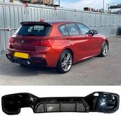 Carbon Look V2 Rear Diffuser for BMW 1 Series F20 (2015-2019) M Sport Dual Exit — Body-Styling-Ireland