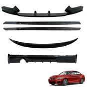 Gloss Black Full Body Kit for BMW 2 Series F22 (2014-2021) M Sport Single Exit Left — Body-Styling-Ireland