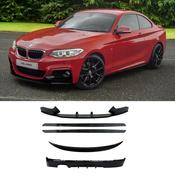 Gloss Black Full Body Kit for BMW 2 Series F22 (2014-2021) M Sport Dual Exit Left — Body-Styling-Ireland