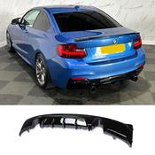 Gloss Black Rear Diffuser for BMW 2 Series F22 (2013-2018) M Sport Dual Exit — Body-Styling-Ireland