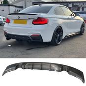 Carbon Look V1 Rear Diffuser for BMW 2 Series F22 (2014-2021) M Sport Single Exit Left — Body-Styling-Ireland