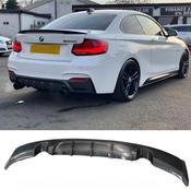 Carbon Look V2 Rear Diffuser for BMW 2 Series F22 (2014-2021) M Sport Dual Exit — Body-Styling-Ireland