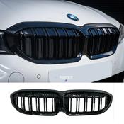 Gloss Black Double Slat Front Grille for BMW 3 Series G20 G21 (2018-2021) — Body-Styling-Ireland