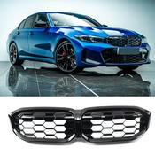 Gloss Black Honeycomb Front Grille for BMW 3 Series G20 G21 — Body-Styling-Ireland