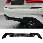 Gloss Black Rear Diffuser for BMW 3 Series G20 G21 (2018-2021) M Sport Dual Exit — Body-Styling-Ireland