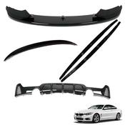 Gloss Black Full Body Kit for BMW 4 Series F32 (2014-2020) M Sport Dual Exit — Body-Styling-Ireland
