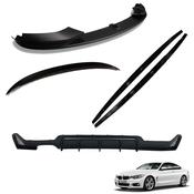 Matte Black Full Body Kit for BMW 4 Series F32 (2014-2020) M Sport Dual Exit Left — Body-Styling-Ireland