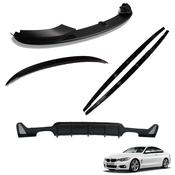 Matte Black Full Body Kit for BMW 4 Series F32 (2014-2020) M Sport Quad Exit — Body-Styling-Ireland