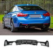 Gloss Black V2 Rear Diffuser for BMW 4 Series F32 F36 (2014-2020) M Sport Dual Exit — Body-Styling-Ireland