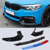 Gloss Black M5 Style Front Splitter for BMW 5 Series G30 G31 (2017+) M Sport — Body-Styling-Ireland
