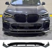 Carbon Look Black Knight Front Splitter for BMW X5 G05 (2018-2022) M Sport — Body-Styling-Ireland