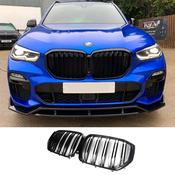 Gloss Black Double Slat Front Grille for BMW X5 G05 (2018-2022) — Body-Styling-Ireland