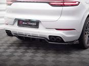 Gloss Black Rear Splitter with Vertical Bars for Porsche Cayenne Coupe / SUV Mk3 (2019-2023) — Body-Styling-Ireland