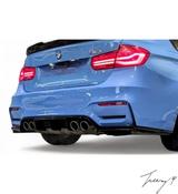 Gloss Black V Style Rear Diffuser for BMW M3 F80 &amp; M4 F82 (2014-2020) Quad Exit — Body-Styling-Ireland