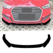 Gloss Black Front Splitter for Audi A3 8V (2017-2020) Standard — Body-Styling-Ireland