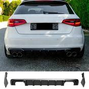 Gloss Black Rear Diffuser for Audi A3 8V Sportback (2013-2016) — Body-Styling-Ireland