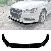 Gloss Black Front Splitter for Audi A3 8Y (2020-2024) S-Line / S3 — Body-Styling-Ireland