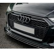 Gloss Black Front Splitter for Audi A6 C8 Saloon (2019+) S-Line — Body-Styling-Ireland
