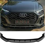 Gloss Black Front Splitter for Audi Q5 MK2 (2020-2024) S-Line / SQ5 — Body-Styling-Ireland