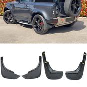 Gloss Black STX Style Standard Mud Flaps for Land Rover Defender 90 110 L663 (2020+) — Body-Styling-Ireland