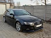 Gloss Black V.2 Front Splitter for Audi A4 B8 Facelift Sedan &amp; Avant (2011-2015) — Body-Styling-Ireland image
